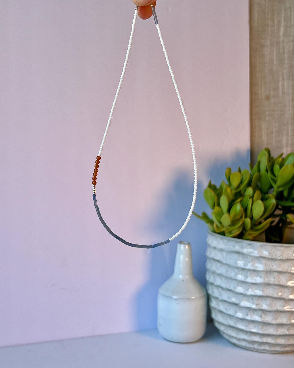 Aventurine & Seed Bead Choker