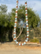 Sunstone, Aquamarine & Peruvian Opal Gemstone Necklace.