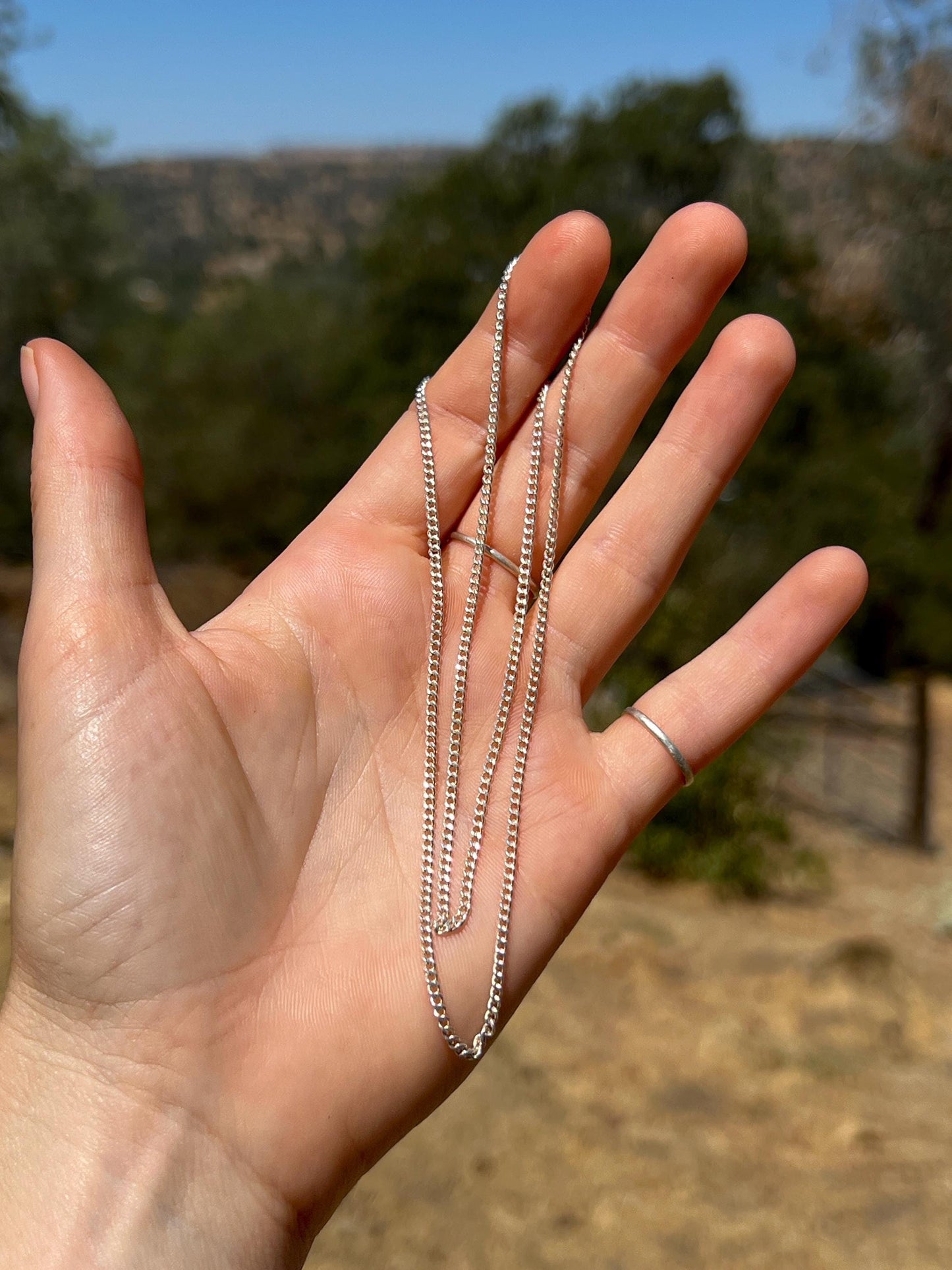 Sterling Silver Cuban Curb Chain Necklace 1.9mm Minimalist Magnetic Clasp