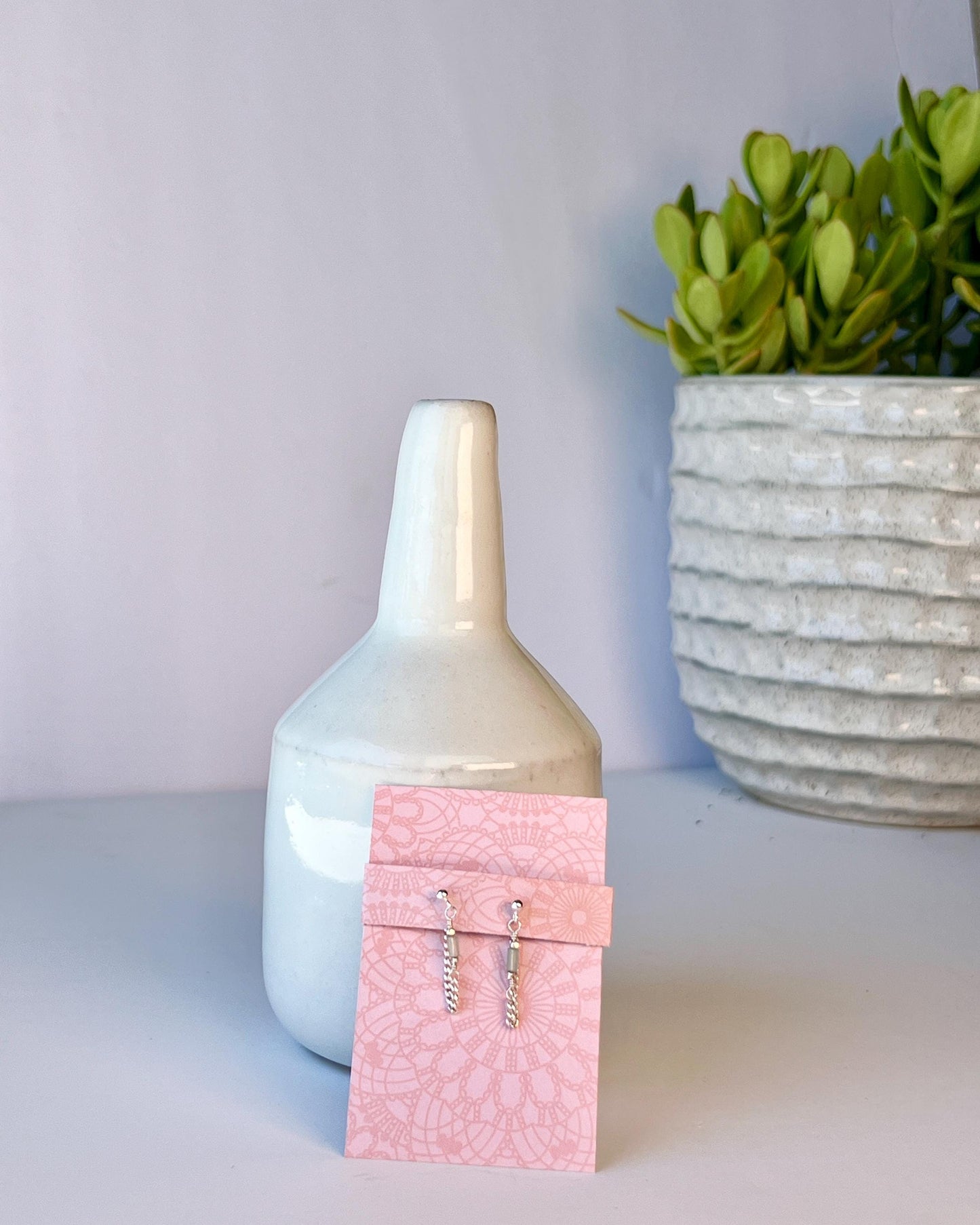 Delicate Green Aventurine Sterling Silver Drop Earring Set Dainty Minimalist Boho Style