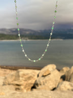 Chrysoprase & Sterling Silver Link Necklace