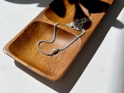 Sterling Silver Cuban Curb Chain Necklace 1.9mm Minimalist Magnetic Clasp