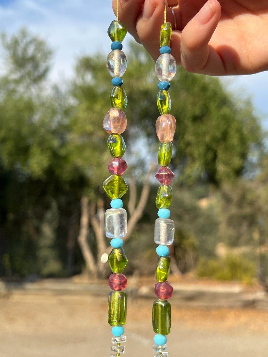 Aquamarine & Glass Bead Necklace