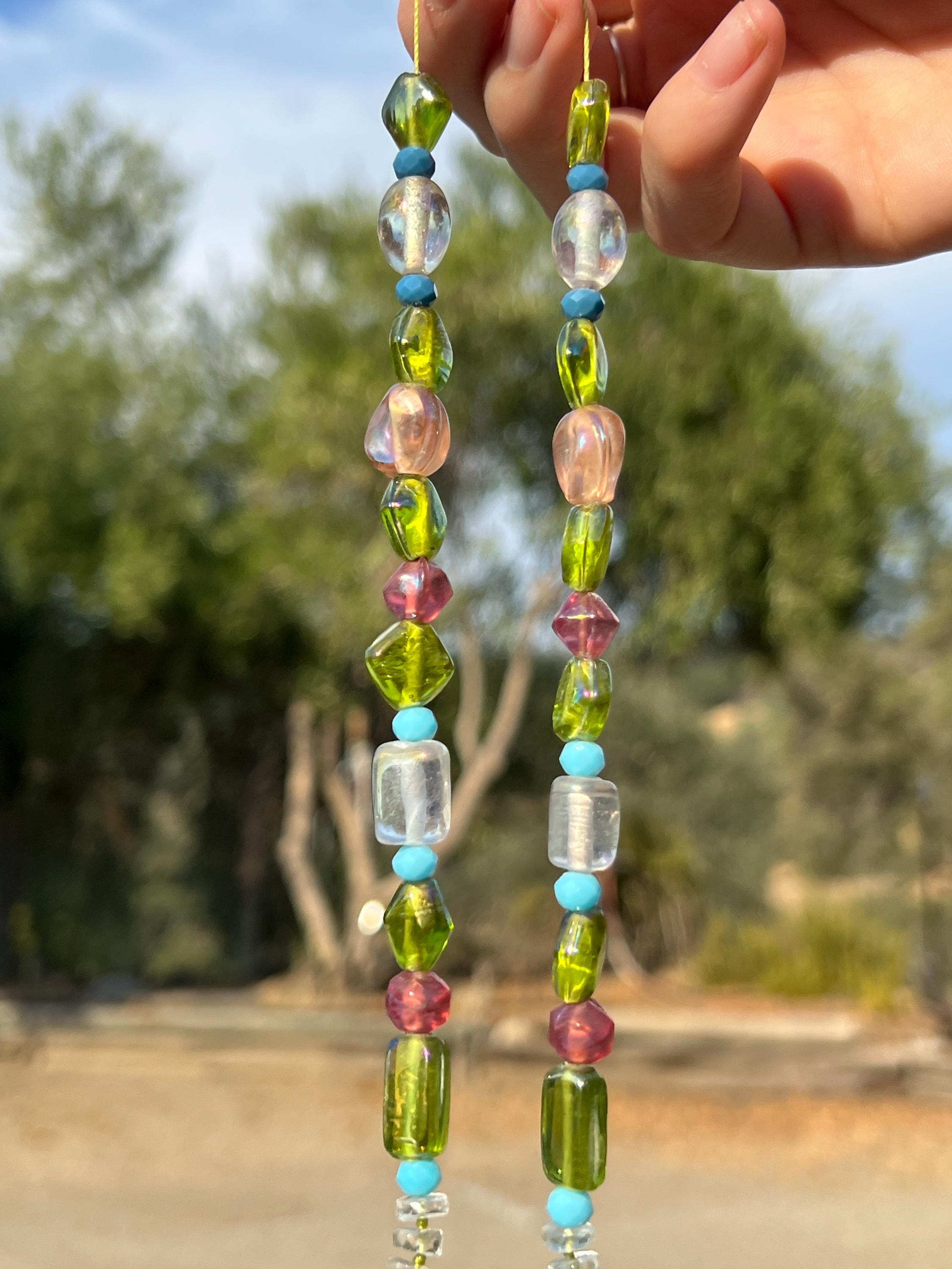Aquamarine & Glass Bead Necklace
