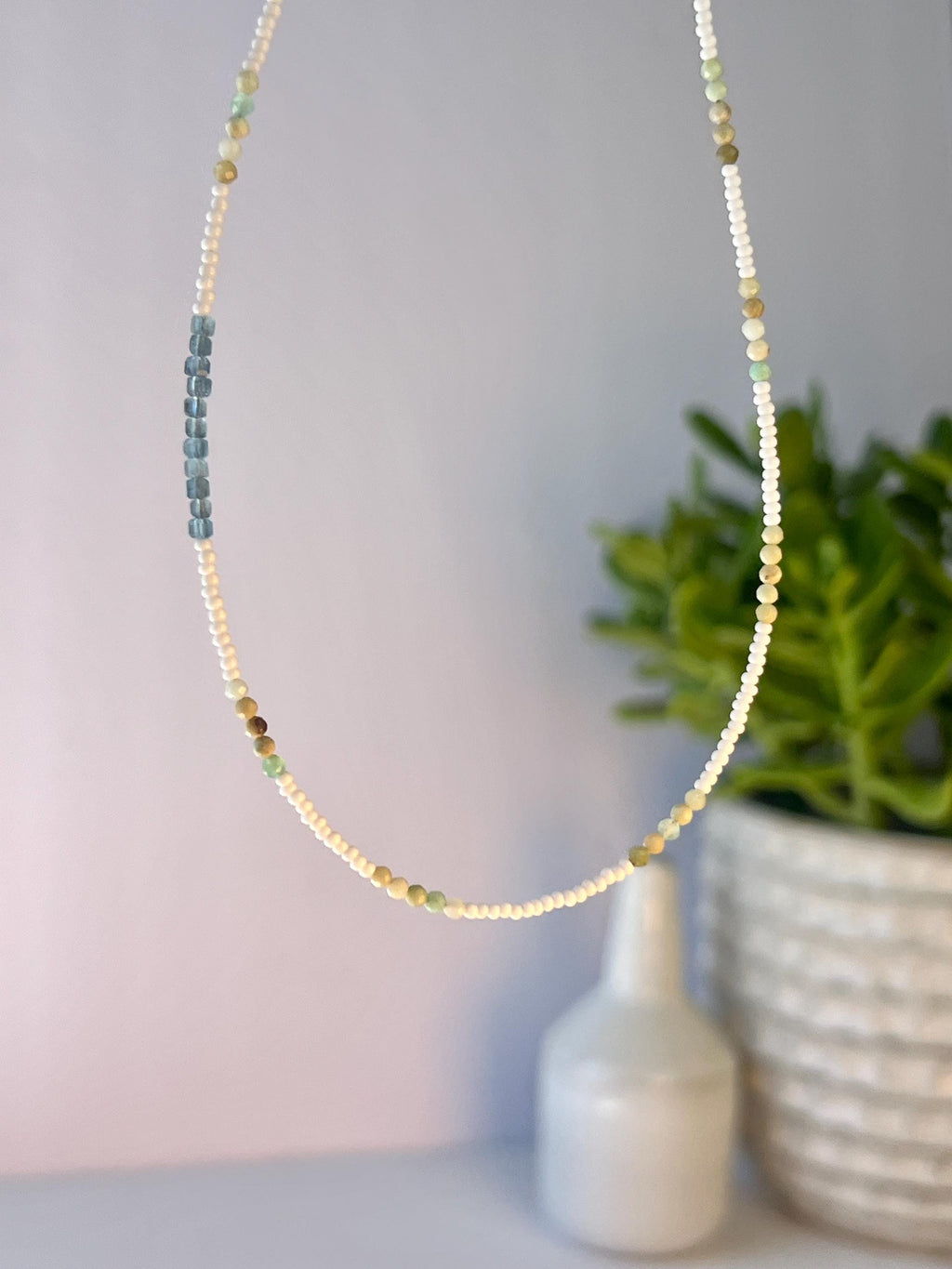 Gemstone & Seed Bead Choker
