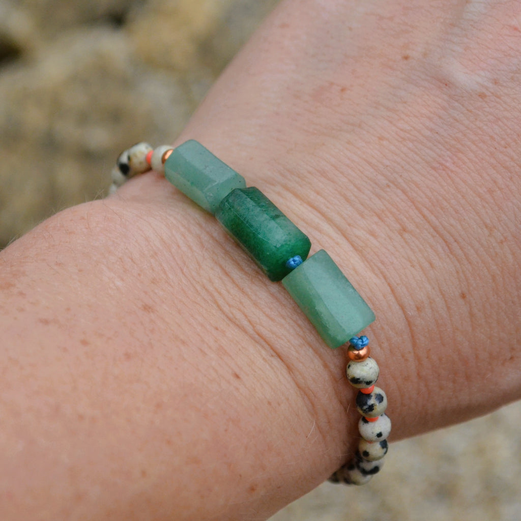 Aventurine & Dalmatian Jasper Bracelet