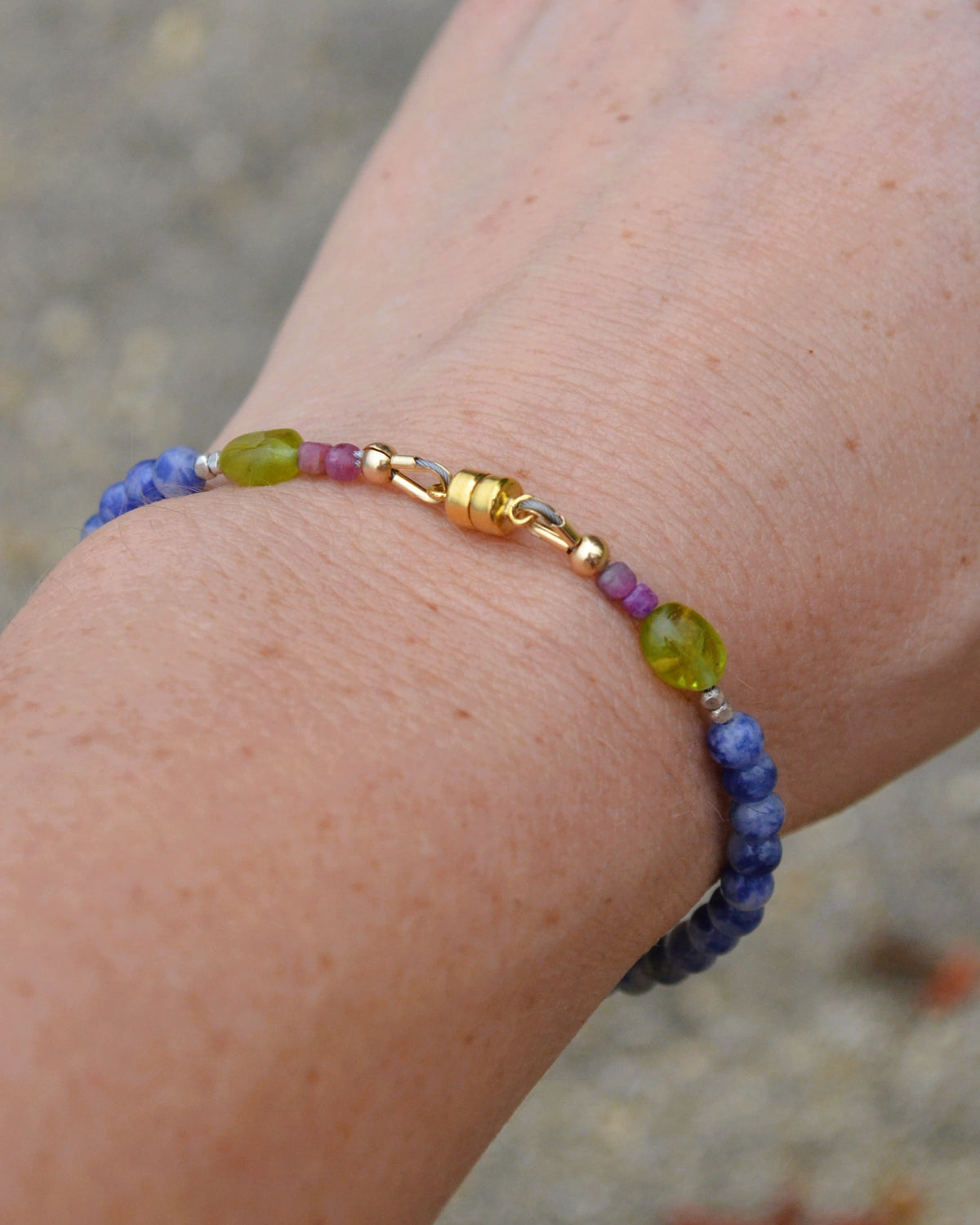 Denim Lapis Bracelet