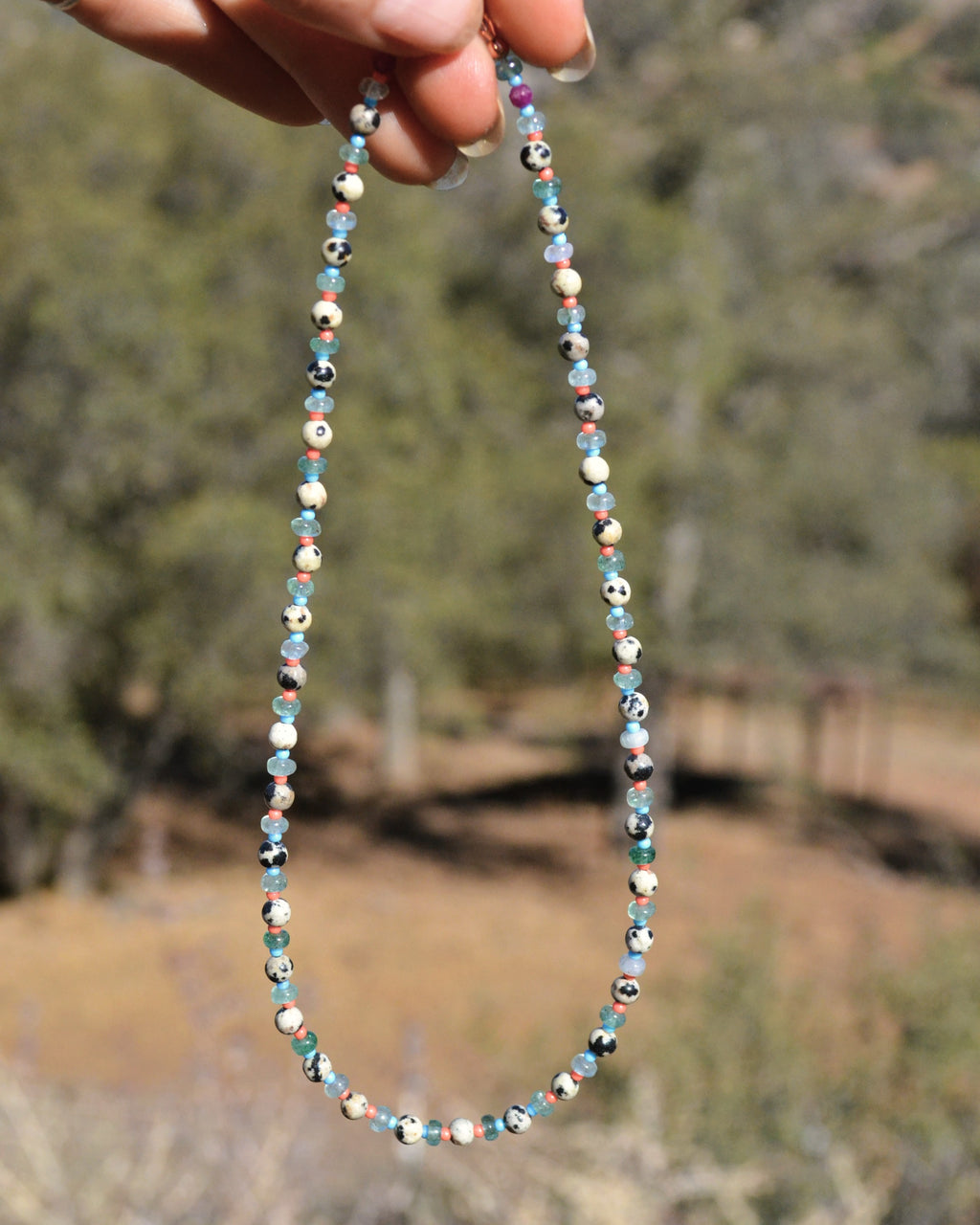 Dalmatian Jasper & Green Aventurine Choker