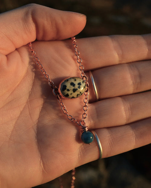 Dalmatian Jasper & Copper Necklace