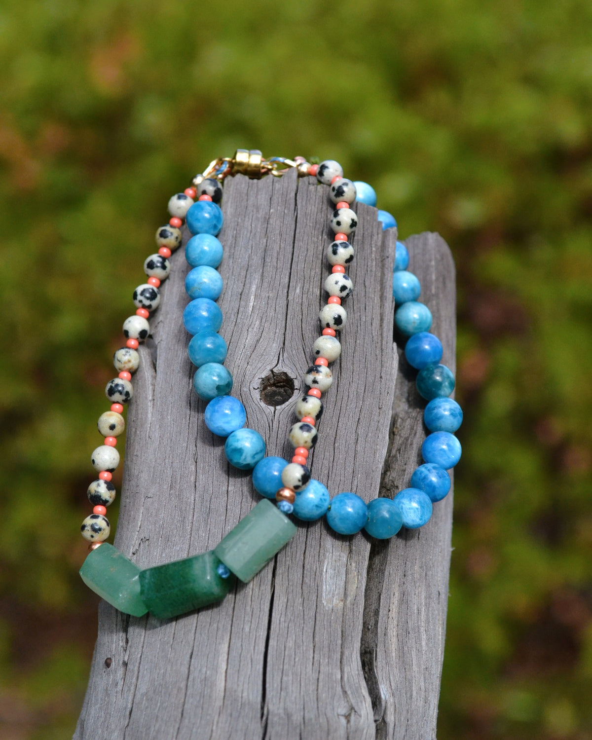 Aventurine & Dalmatian Jasper Bracelet