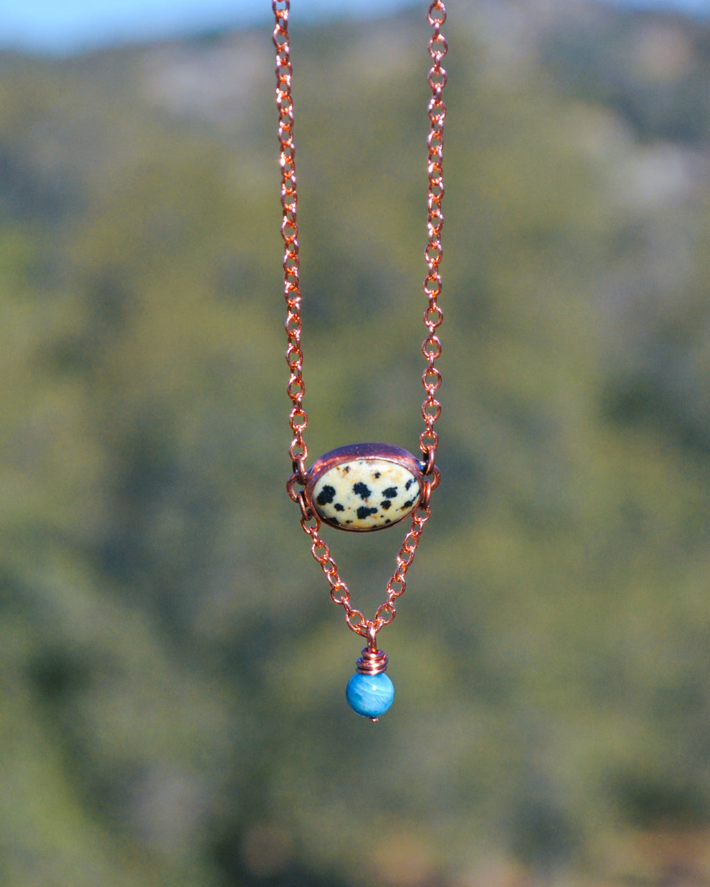 Dalmatian Jasper & Copper Necklace