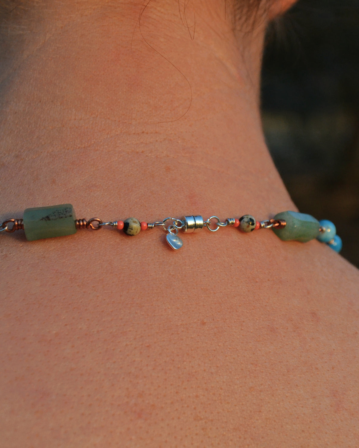 Apatite & Sterling Silver Necklace