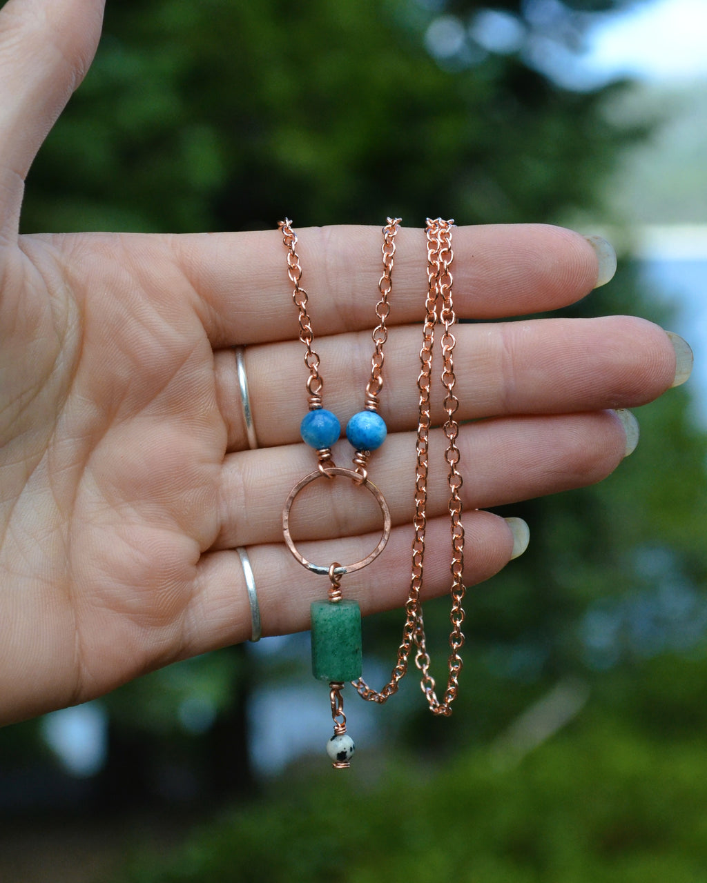 Aventurine, Apatite, & Copper Necklace