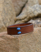 Reclaimed Leather & Nylon Cuff Bracelet