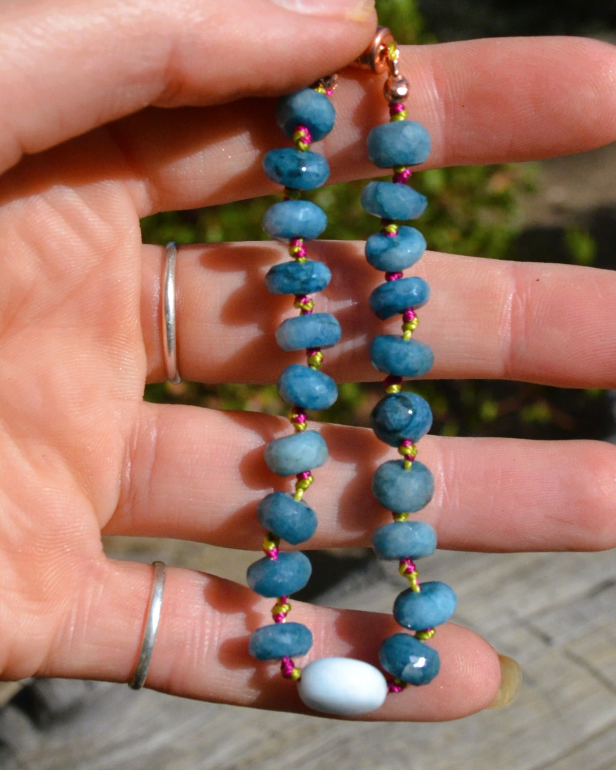 Apatite & Larimar Bracelet