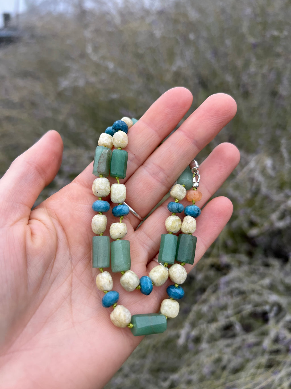 Hand Knotted Gemstone Necklace