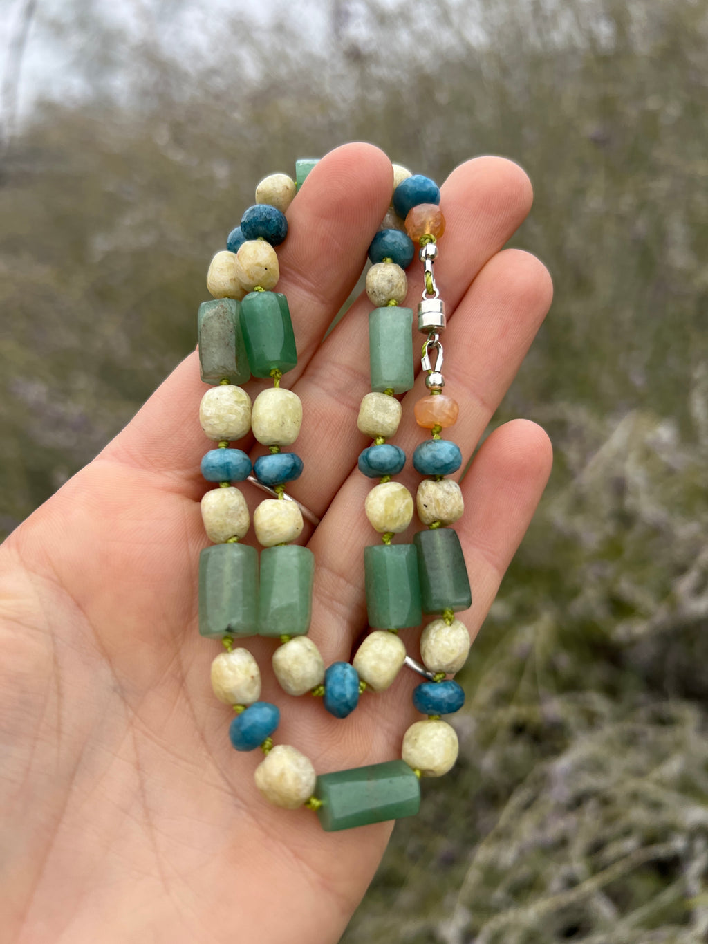 Hand Knotted Gemstone Necklace