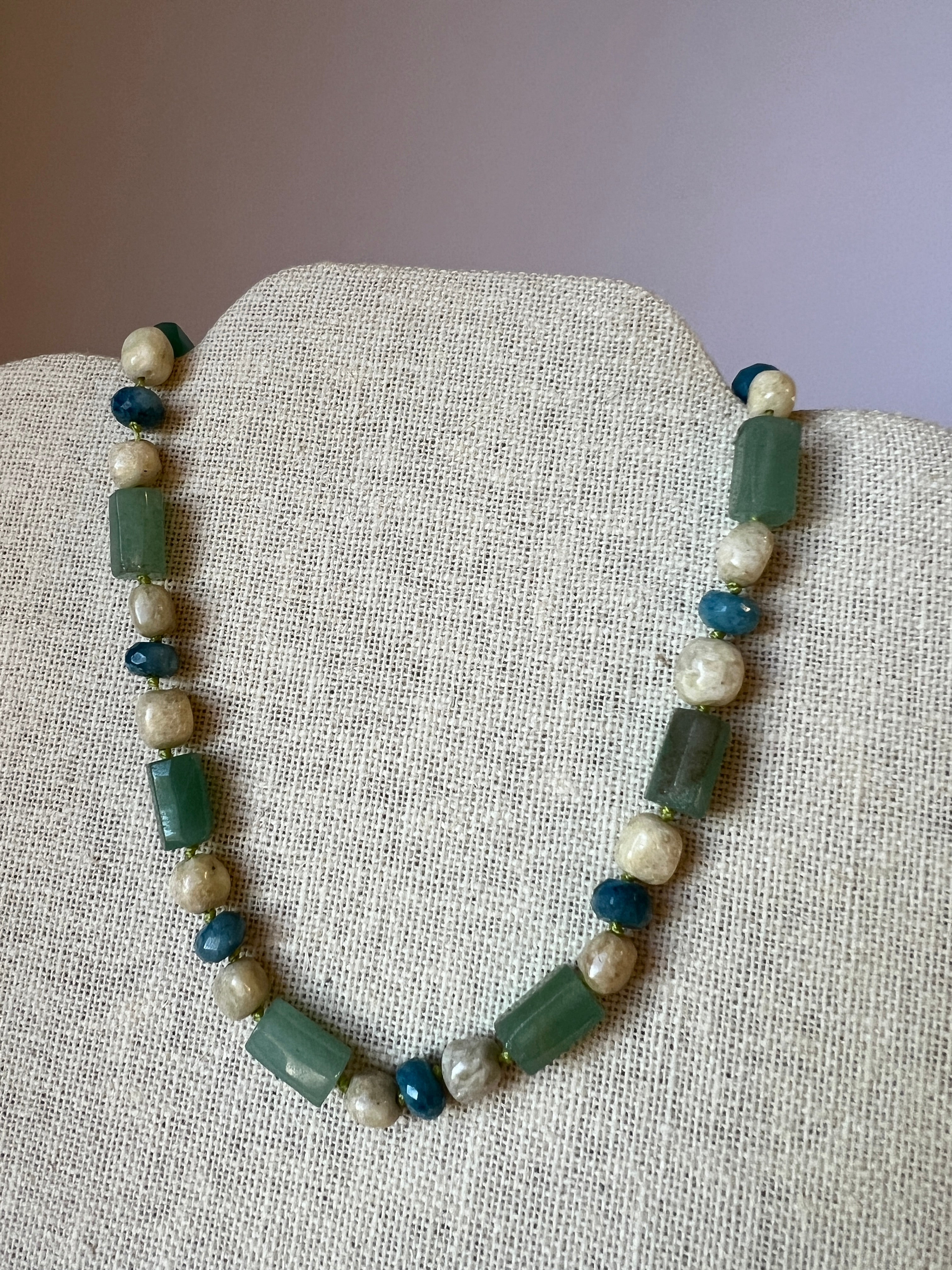 Hand Knotted Gemstone Necklace