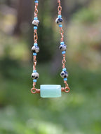 Aventurine & Dalmatian Jasper Copper Necklace