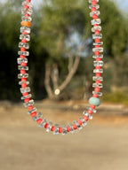 Aquamarine & Seed Bead Necklace