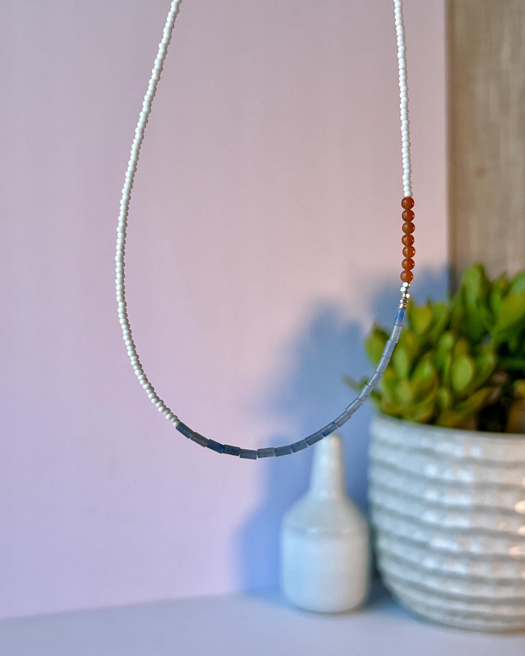 Aventurine & Seed Bead Choker