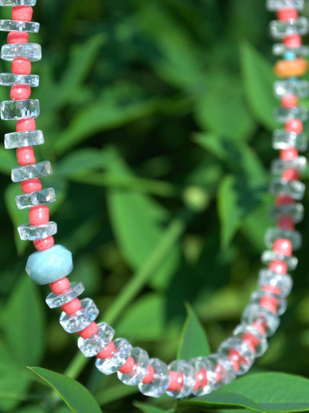 Aquamarine & Seed Bead Necklace