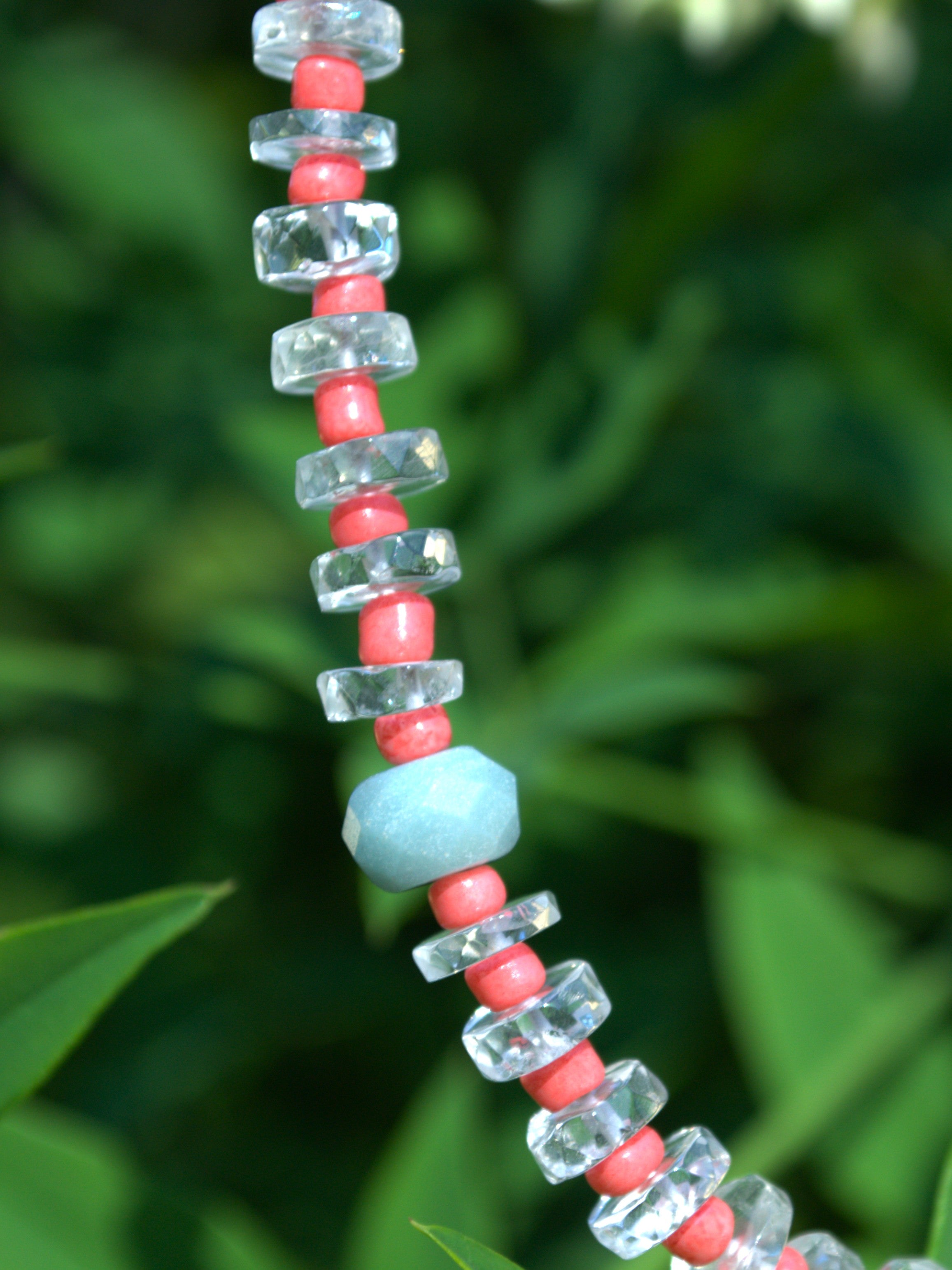 Aquamarine & Seed Bead Necklace