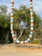 Sunstone, Aquamarine & Peruvian Opal Gemstone Necklace.