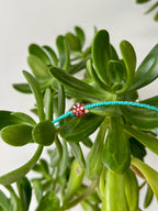 Teal Seed Bead Choker