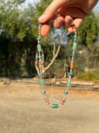 Mixed Gemstone & Sterling Silver Necklace