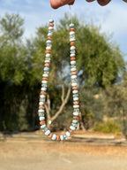 Sunstone, Aquamarine & Peruvian Opal Gemstone Necklace.