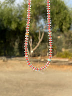 Aquamarine & Seed Bead Necklace