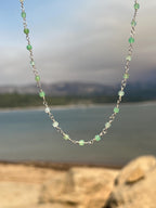 Chrysoprase & Sterling Silver Link Necklace