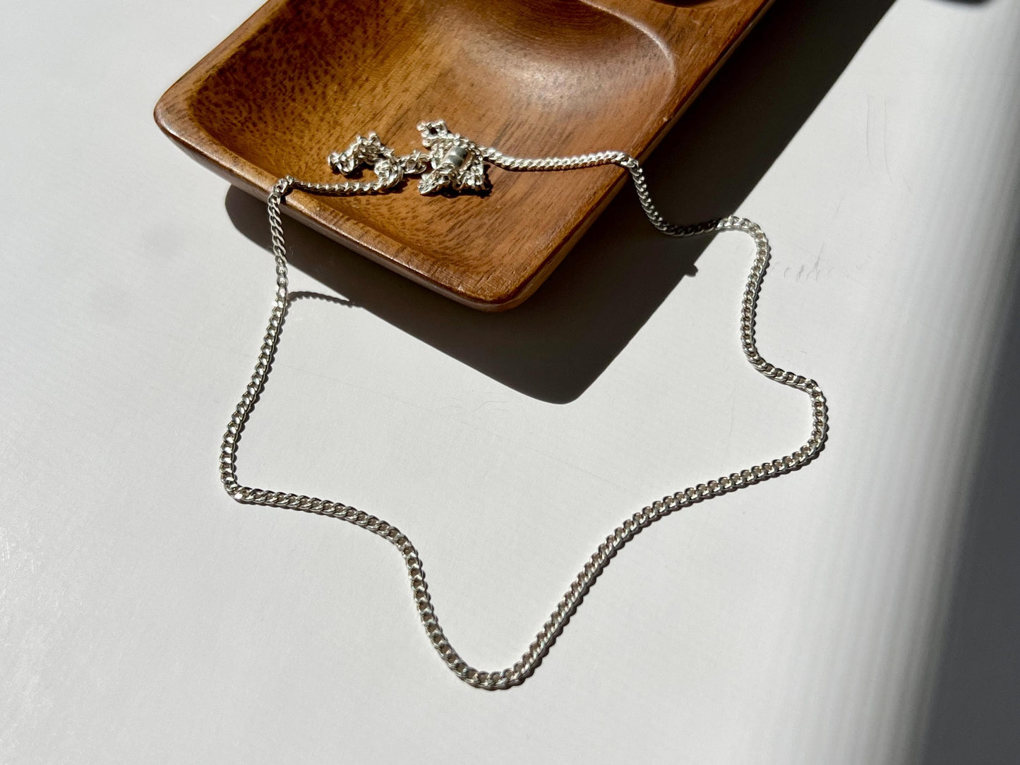 Sterling Silver Cuban Curb Chain Necklace 1.9mm Minimalist Magnetic Clasp