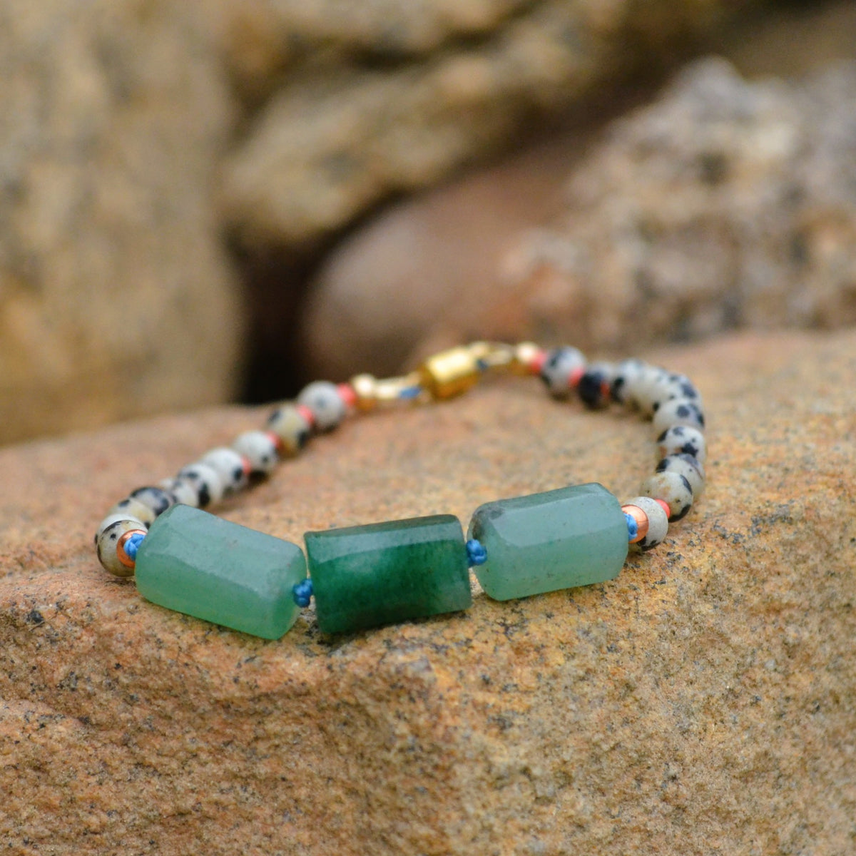 Aventurine & Dalmatian Jasper Bracelet