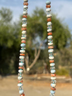 Sunstone, Aquamarine & Peruvian Opal Gemstone Necklace.