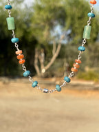 Mixed Gemstone & Sterling Silver Necklace