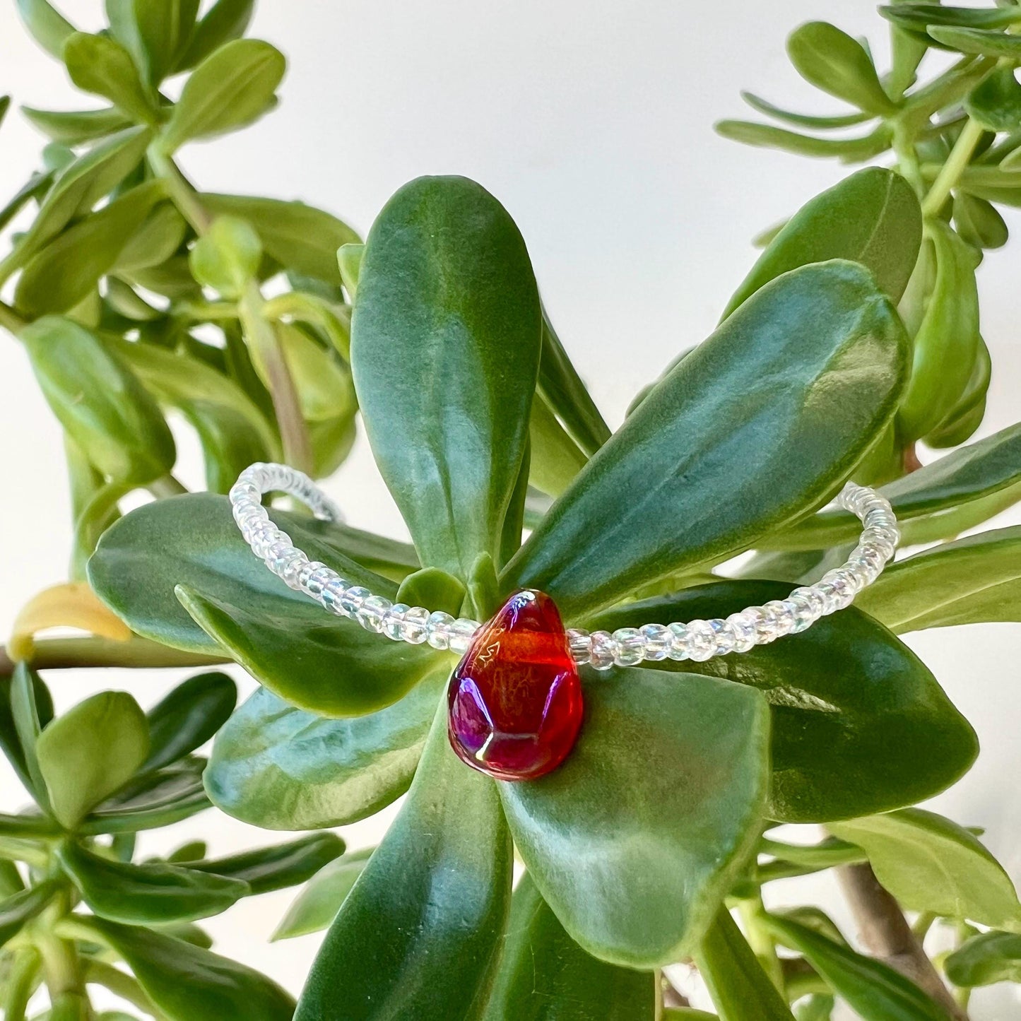 Delicate Seed Bead Choker Sterling Silver Magnetic Closure Necklace Minimalist Boho Style