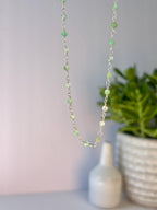 Chrysoprase & Sterling Silver Link Necklace