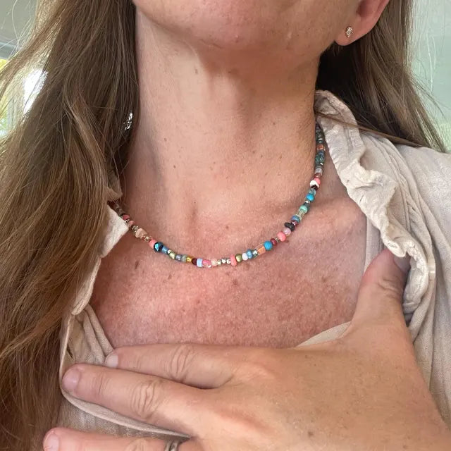 Multi Color Beaded Necklace