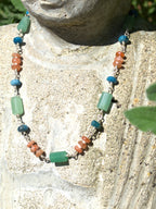 Mixed Gemstone & Sterling Silver Necklace