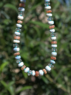 Sunstone, Aquamarine & Peruvian Opal Gemstone Necklace.
